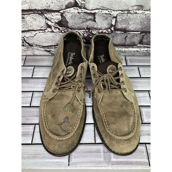 Timberland Earth Keepers Taupe Oxfords Moc Toe Lace Up Shoes Men Sz 8.5M US/42EU - Picture 4 of 15